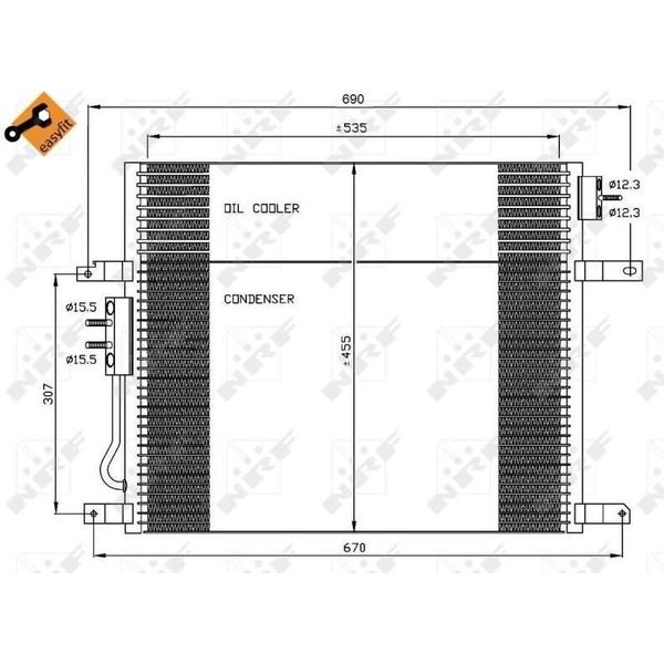 Nrf 35577 - Condensatore Aria Condizionata Oe 55116931AA Per Grand Cherokee Ii (Wg, Wj)-image