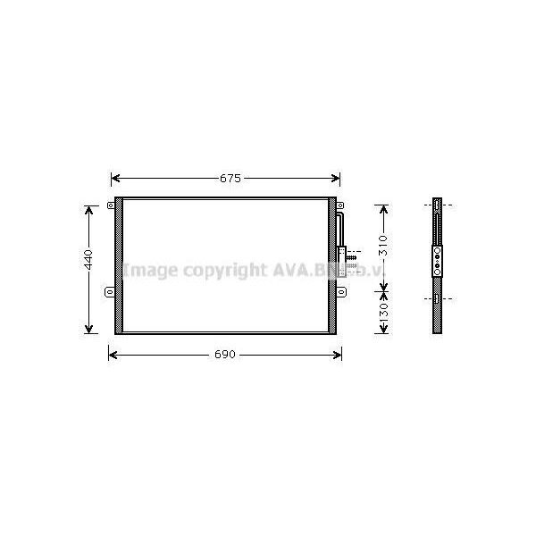 Prasco JE5018 - Condensatore Aria Condizionata Oe 55115918 Per Cherokee (Xj), Grand Cherokee I (Zg, Zj), Grand Cherokee Ii (Wg, Wj)-image