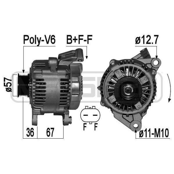 Era 209345A - Alternatore Oe 56041 120AC Per Grand Cherokee Ii (Wg, Wj)-image