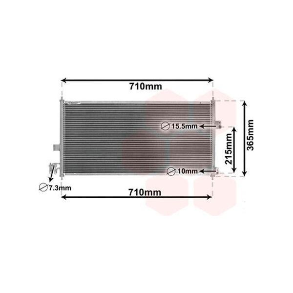 Van Wezel 13005205 - Condensatore Aria Condizionata Oe 92100BU005 Per Almera Tino (V10)-image