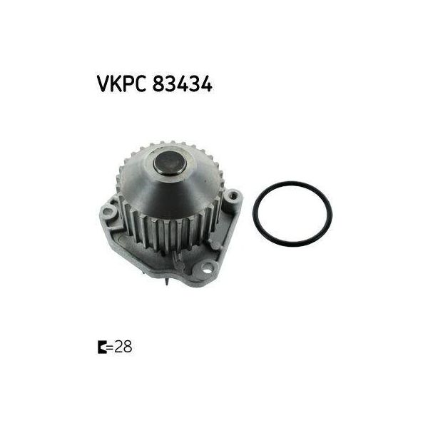 Skf VKPC83434 Pompa Acqua, Raffreddamento Motore Oe 1201F6 Compatibile Con C5, C8, Ulysse, Phedra, 406, 407, 607, Avantime, Clio, Laguna-image