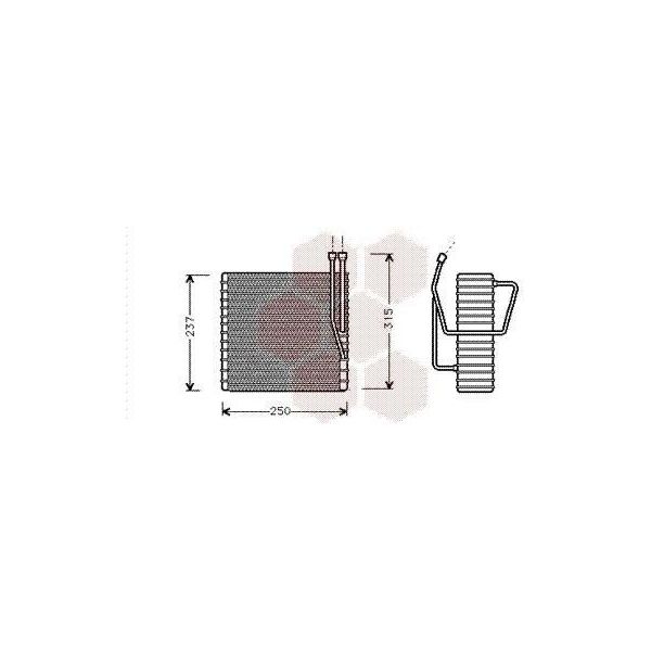 Van Wezel 2100V009 - Evaporatore Oe 4798705, Impianto Di Climatizzazione Per Grand Cherokee I (Zg, Zj)-image
