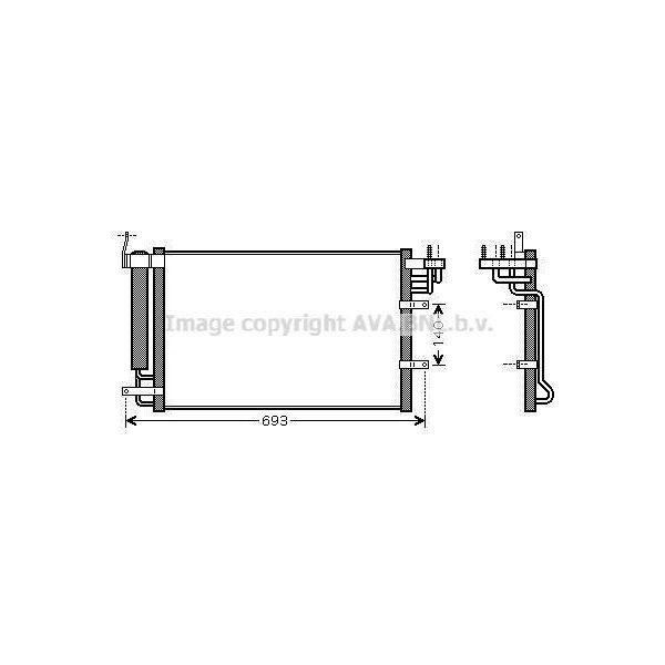 Prasco KA5093D - Oe 976062F000 Condensatore Aria Condizionata Con Essiccatore Per Cerato (Ld)-image