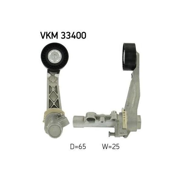 Skf Vkm 33400 Rullo Tenditore, Cinghia Trapezoidale Dentata Oe 1611425480 Compatibile Con Mini, Berlingo, C3, C4, C4, C5, DS3, DS4, DS5, Clubman, Clubvan, Countryman, Mini Roadster, Paceman, Grandland, 2008, 207, 208, 3008, 308, 5008, 508, Partner, Rcz-image