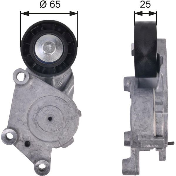 Gates T39125 - Puleggia Tenditore Oe 5751 G2, Cinghia A V Per Berlingo, C4 G-Picasso I (Ua), C4 Picasso I (Ud)-image