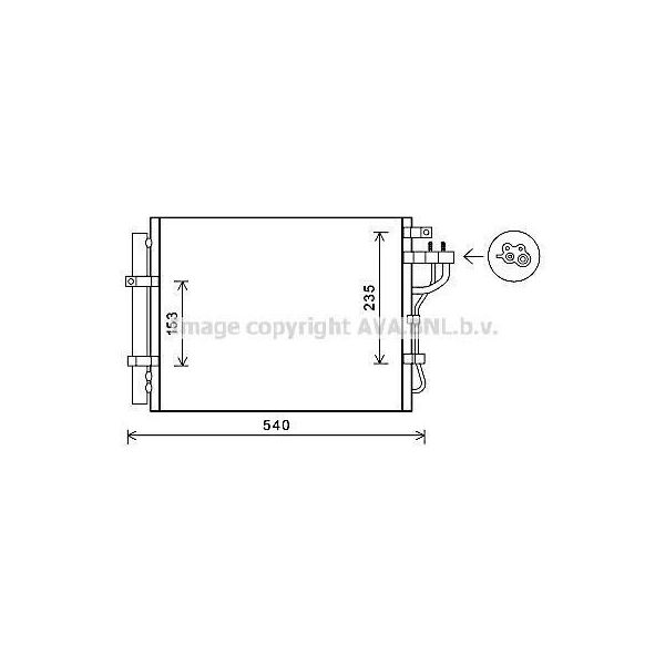 Prasco KA5188D - Oe 976061Y000 Condensatore Aria Condizionata Con Essiccatore Per Picanto (Ta)-image
