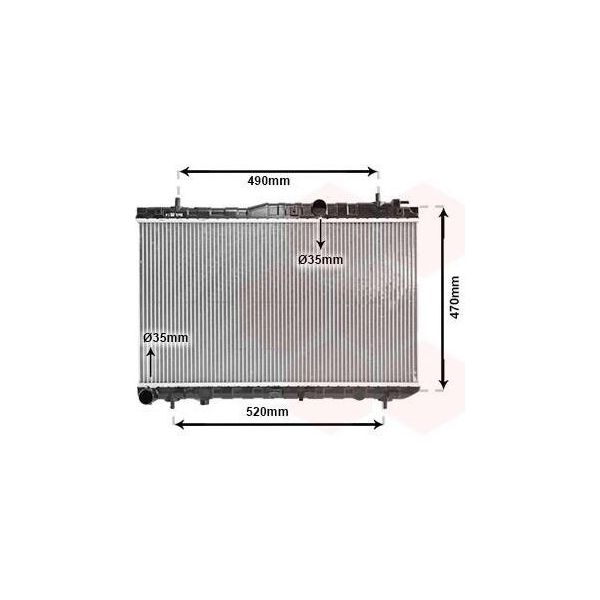 Van Wezel 83002086 - Oe 25310 2F500 Radiatore, Raffreddamento Motore Per Cerato (Ld)-image