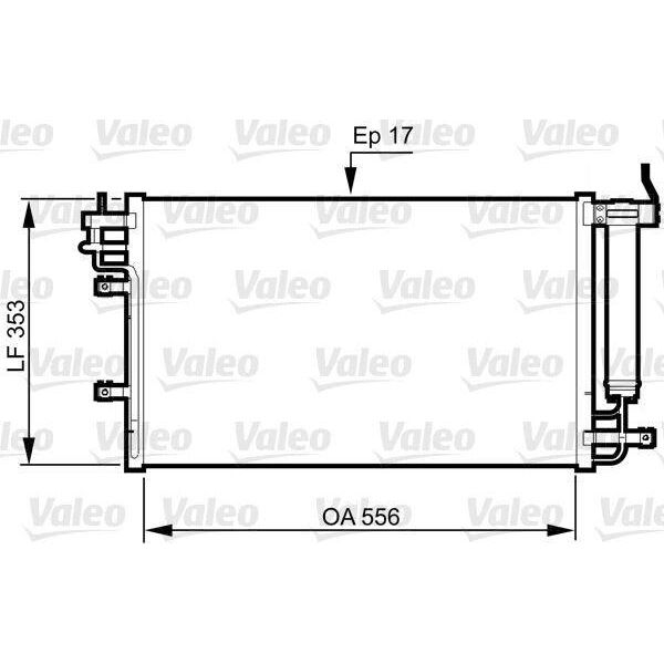 Valeo 814345 - Oe 97606 2F 000 Condensatore Aria Condizionata Con Essiccatore Per Cerato (Ld)-image