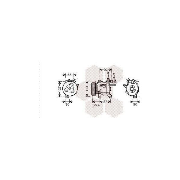 Van Wezel 4000K318 - Compressore Aria Condizionata Oe 883100H020 Per C1 (Pm, Pn), Aygo (B1)-image