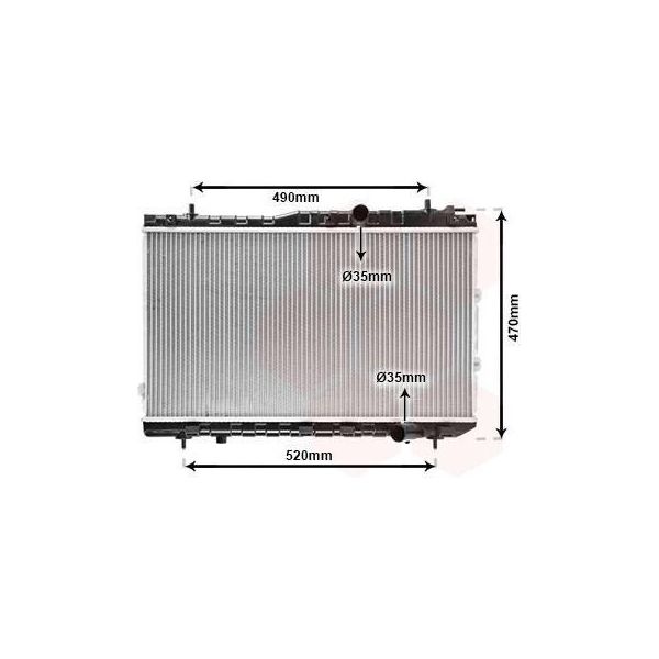 Van Wezel 83002087 Radiatore Radiatore Acqua Radiatore Motore-image