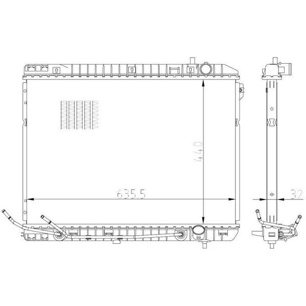 Nrf 59297 - Oe 253104D300 Radiatore, Raffreddamento Motore Per Carnival Iii (Vq)-image