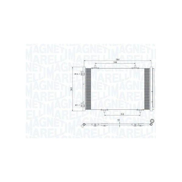 Magneti Marelli 350203812000 - Oe 9674994280 Condensatore Aria Condizionata Con Essiccatore Per C-Elysee (Dd), 301-image
