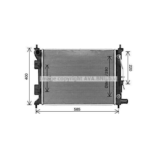 Prasco HY2493 - Oe 25310C8050 Radiatore, Raffreddamento Motore Per I20 (Gb, Ib)-image