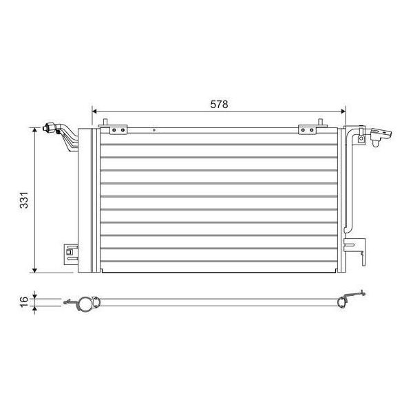 Valeo 817230 - Condensatore Aria Condizionata Oe 6455 Av Per Berlingo, Xsara, Zx (N2), 306, Boxer, Partner (5, G)-image