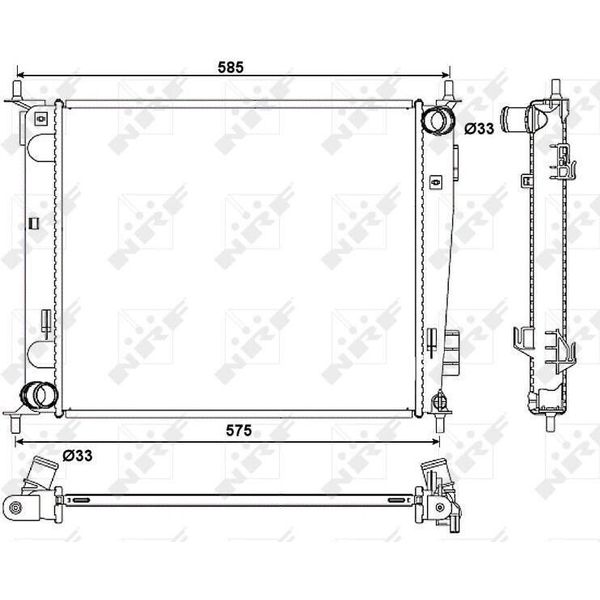 Nrf 53057 - Oe 253102K000 Radiatore, Raffreddamento Motore Per Soul (Am)-image
