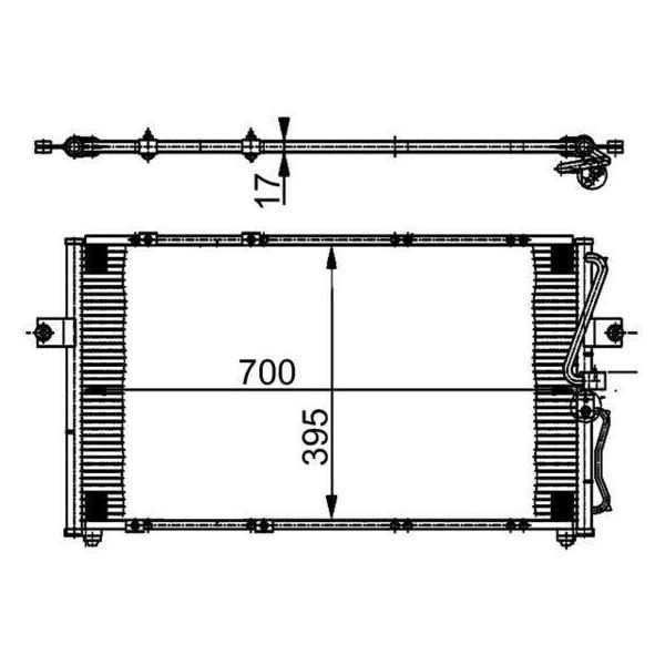Mahle Ac 379 000S - Condensatore Aria Condizionata Oe 0K53A61481B Per Carnival I (Up), Carnival Ii (Gq)-image