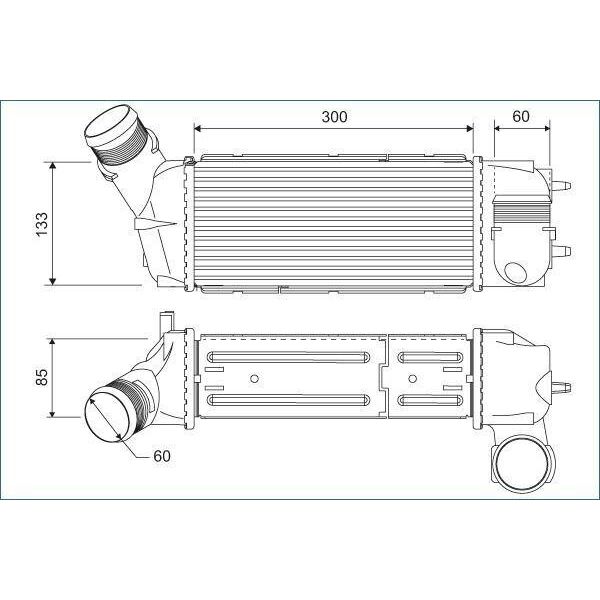 Valeo 818769 - Intercooler Oe 0384 K0 Per C4 Picasso I (Ud), C4 I (Lc), C4 G-Picasso I (Ua), C4 (La), 308 Sw I, 308 I, 307 Sw (3H), 307 Cc (3B), 307-image
