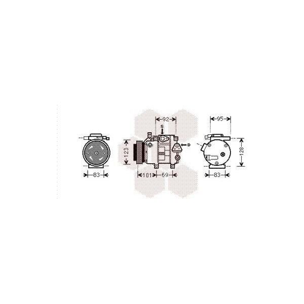 Van Wezel 8200K214 - Compressore Aria Condizionata Oe 97701 2L300 Per I30 (Fd), Ceed (Ed), Pro Ceed (Ed)-image