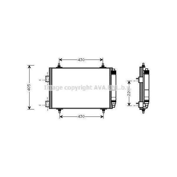Prasco PEA5215D - Condensatore Aria Condizionata Oe 6455AC Con Essiccatore Per 307, 307 Cc (3B), 307 Sw (3H)-image