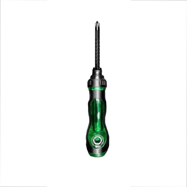 Inf Cacciavite Telescopico A Cricchetto 6X155 - Verde Multibit Magnetico-image