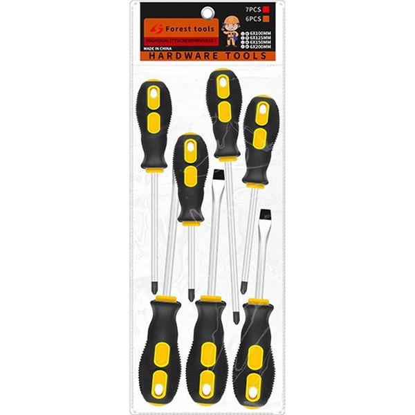 Inf Set Di 7 Cacciaviti Magnetici - Acciaio S2 Industriale E Cr-V-image