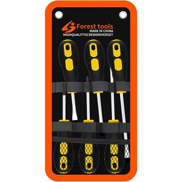 Inf Set Di 6 Cacciaviti Magnetici - Acciaio Legato S2 Ad Alta Durezza-image