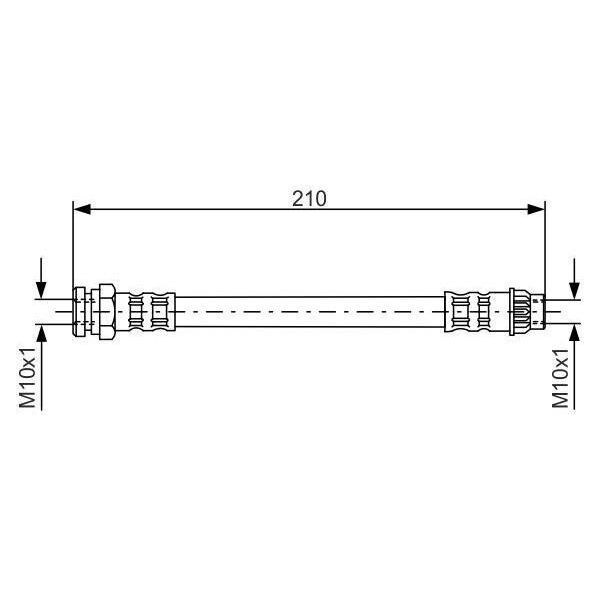 Bosch 1 987 476 913 - Tubo Freno Oe 4806 A1 Per C2 (Jm), C2 Enterprise (Jg), C3 I (Fc, Fn), C3 Pluriel (Hb), C4 (La), C4 I (Lc), C4 Ii (Nc), DS4, DS4 (Nx), 1007 (Km), 3008 (0U), 307, 307 Cc (3B), 307 Sw (3H), 308 Cc (4B), 308 I, 308 Sw I, Rcz-image