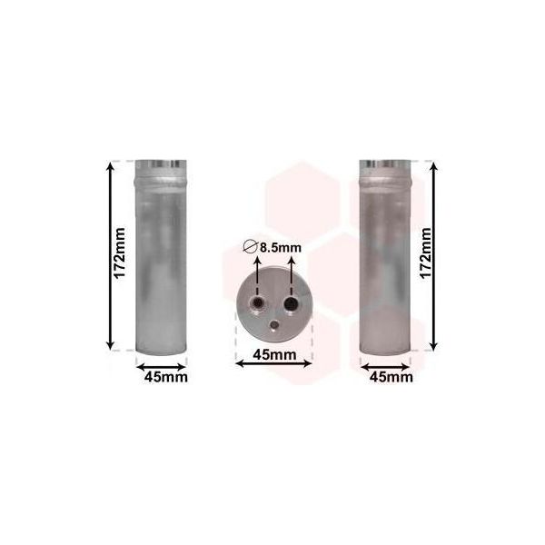 Van Wezel 2700D185 - Essiccatore Per Climatizzatore Oe BP4K 61 501 Per 3 (Bk), 5 (CR19)-image