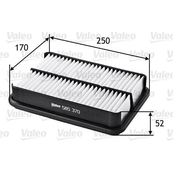 Valeo 585370 - Filtro Aria Oe TA1179 Per C4 Aircross, Xedos 9 (Ta), 4008, 4 Runner, Previa (R1, R2)-image