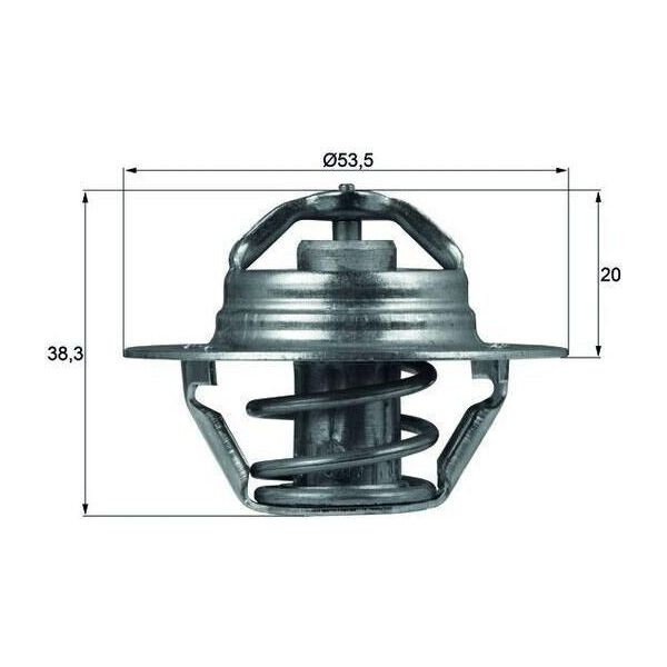 Mahle Tx 88 88D - Oe 9605028680 KüHlwasserthermostat FüR Zx (N2), Xsara, Saxo, Berlingo, Ducato, Movano (X70), Partner (5, G), Boxer, 806 (221), 605 (6B), 406, 405 Ii, 306, Sport Spider (EF0), Scenic I, Megane Scenic, Megane I, Laguna Ii, Laguna I, Kangoo (Fc), Kangoo (Kc), Espace Iii (Je), Clio Ii, Clio I, V40 (645), S40 I (644)-image