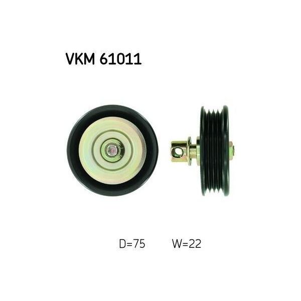 Skf Vkm 61011 - Puleggia Folle Oe 88440 16050, Cinghia A V Per Starlet (P9)-image