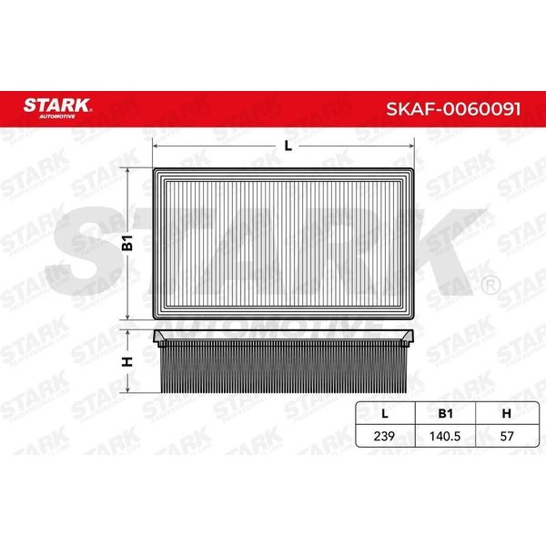 Stark SKAF-0060091 - Filtro Aria Oe 1654600Q2M Per Juke (F15), Micra Iii (K12), Note (E11, NE11), Note (E12), Tiida (C11), Clio Ii, Clio Iii, Modus (F/JP0)-image