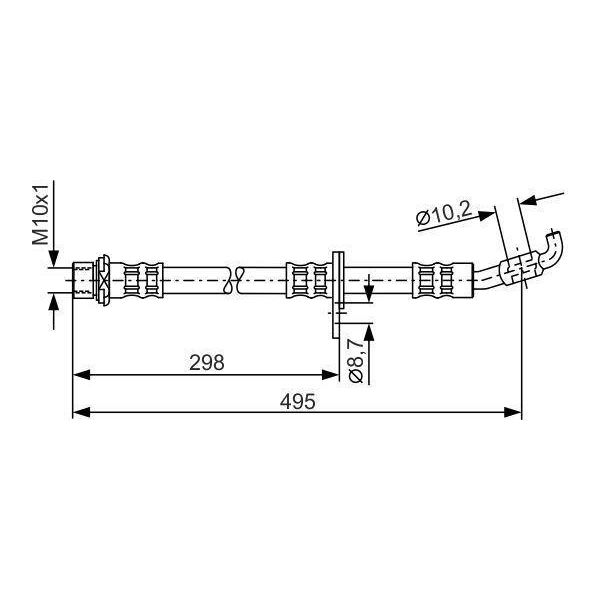 Bosch 1 987 476 963 - Tubo Freno Oe 90947 02875 Per Rx (MCU15), Camry (V1), Camry (V2)-image