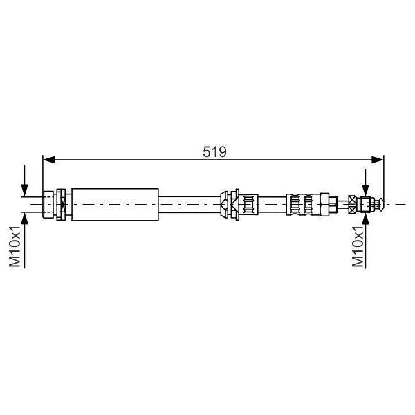 Bosch 1 987 476 993 - Tubo Freno Oe 1201141 Per Fiesta V, 2 (Dy)-image