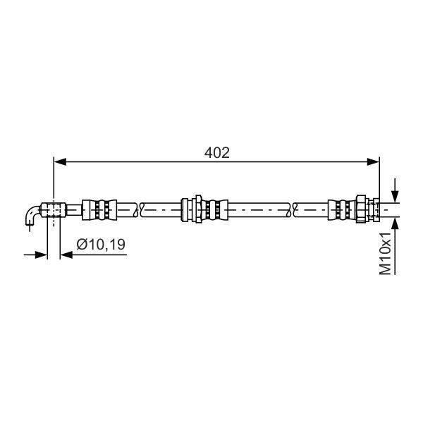 Bosch 1 987 481 445 - Oe C001 43 980 Tubo Freno Per Xedos 6 (Ca)-image