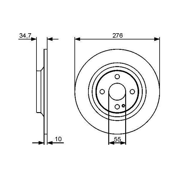 Bosch 0 986 479 473 - Oe N0YY 26 251 Disco Freno Per MX-5 Ii (Nb)-image