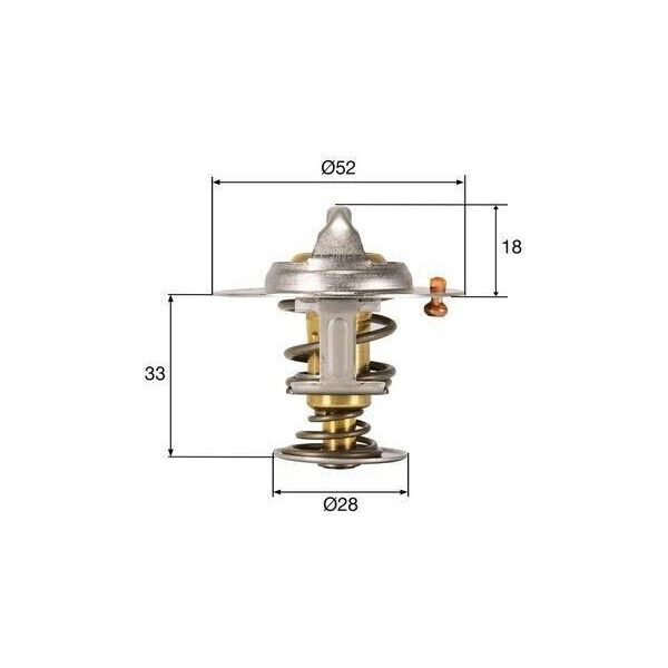 Mahle Tx 327 92D - Termostato Liquido Di Raffreddamento Oe 1340 90 Per Fiesta Vi, Fiesta Vii, Focus Iii, Grand C-Max, Mondeo V, Ecosport, C-Max, B-Max, Tourneo Connect, Tourneo Custom, Transit Connect, Transit Courier, Transit Custom-image
