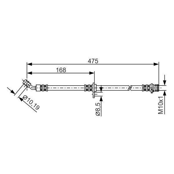 Bosch 1 987 481 327 - Tubo Freno Oe 01468 Sea E00 Per Accord Vii-image