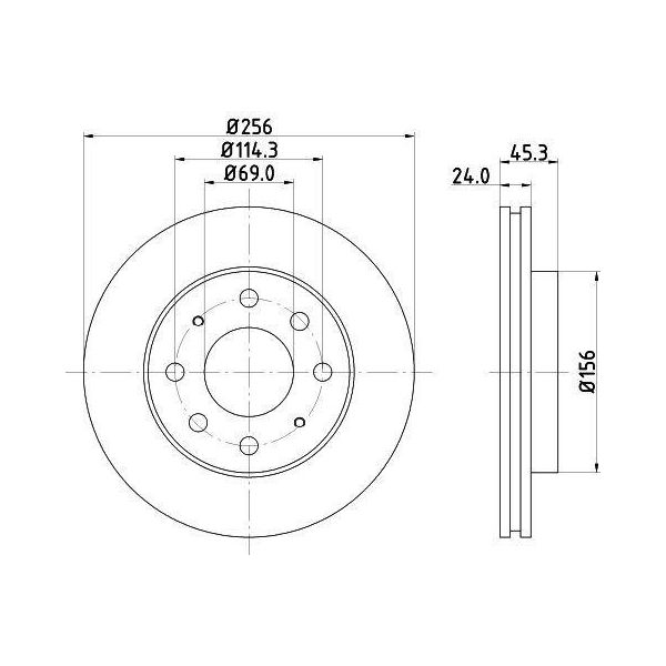 Hella 8DD 355 107-321 - Oe 51712M2010DS Disco Freno Per Santamo, S40 I (644), V40 (645)-image