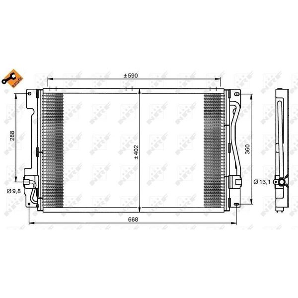 Nrf 35151 - Condensatore Aria Condizionata Oe 30665225 Per V70 I (875, 876), S70 (874), C70 I (872, 873), XC70 (295)-image