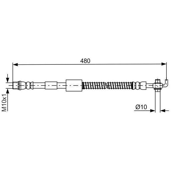 Bosch 1 987 481 686 - Oe 4806 N0 Tubo Freno Per C4 I (Lc), C4 Ii (Nc), DS4, DS4 (Nx), 308 Cc (4B), 308 I-image