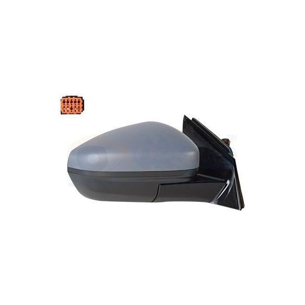 Van Wezel 3729808 Specchietto Retrovisore Esterno Destro Per Opel Grandland X (A18) Convesso Riscaldato Primerizzato-image