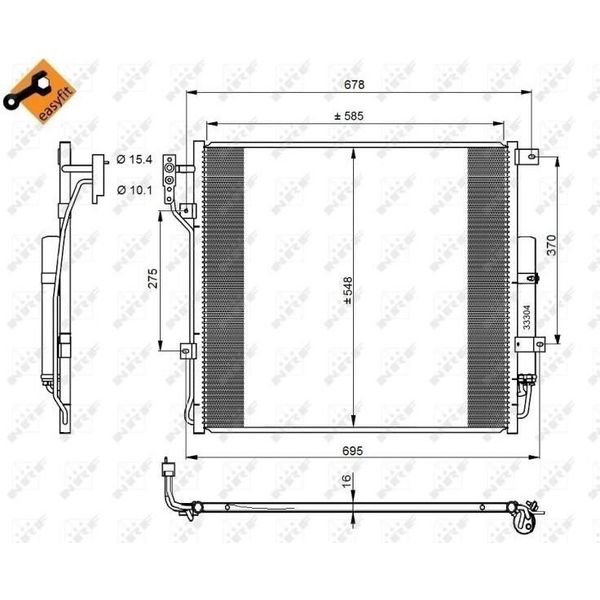 Nrf 350220 - Condensatore Aria Condizionata Oe LR015555 Con Essiccatore Per Discovery Iv (L319), Range Rover Sport (L320)-image