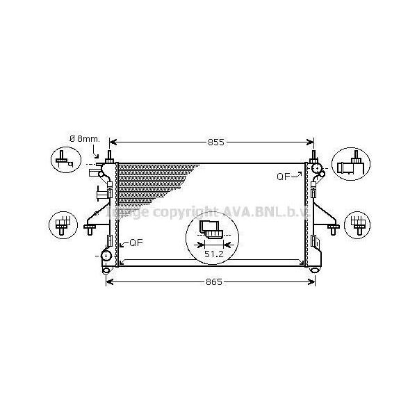 Prasco PEA2308 - Radiatore Oe 1330Q2, Raffreddamento Del Motore Per Jumper, Ducato, Boxer-image