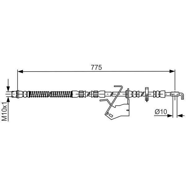 Bosch 1 987 481 685 - Tubo Freno Oe 4806 K5 Per C5 Iii (Rd), C5 Iii (Rw), C6 (Td), 407, 508 (8D), 508 (8E)-image