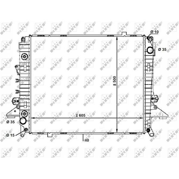 Nrf 58463 - Oe LR021778 Radiatore, Raffreddamento Motore Per Discovery Iii (L319), Discovery Iv (L319)-image