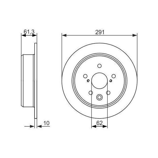 Bosch 0 986 479 657 - Oe 4243130280 Disco Freno Per Is Ii (E2), Is Iii (E3)-image