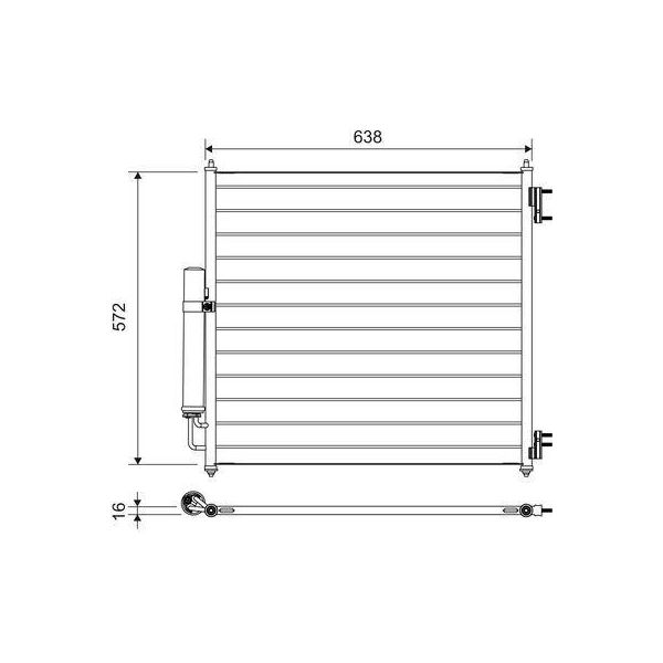 Valeo 814053 - Condensatore Aria Condizionata Oe LR035791 Con Essiccatore Per Range Rover Iv (L405), Range Rover Sport (L494)-image
