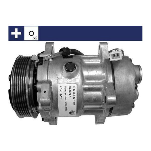 Mahle Acp 360 000S - Oe 9613260680 Compressore Aria Condizionata Per Berlingo, C5 I (Dc), C5 I (De), C5 Ii (Rc), C5 Ii (Re), Jumper, Jumpy (U6U), Jumpy (B), Xsara, Ducato, Scudo, Ulysse, 306, 406, 607 (9D, 9U), 806 (221), 605 (6B), 206 (2A/C), 206 Sw (2E/K), 206 Van, 806 Van (Af), Boxer, Expert (224), Expert (222), Expert (223), Partner (5, G)-image