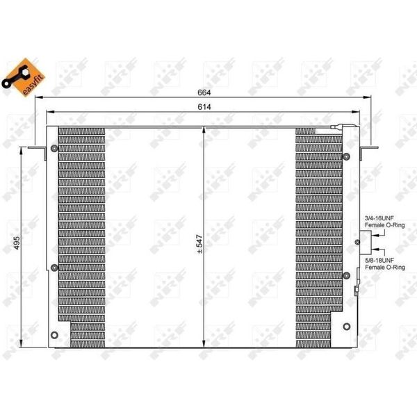 Nrf 35657 - Condensatore Aria Condizionata Oe AWR1624 Per Range Rover Ii (P38A)-image